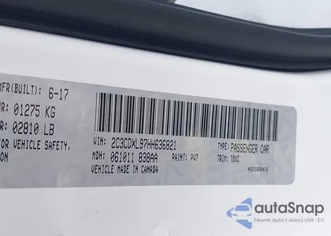 2017 Dodge Charger Srt Hellcat Rwd z USA, uszkodzony, nr VIN 2C3CDXL97HH636821